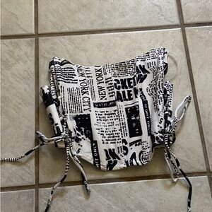 Black and white corset top size small